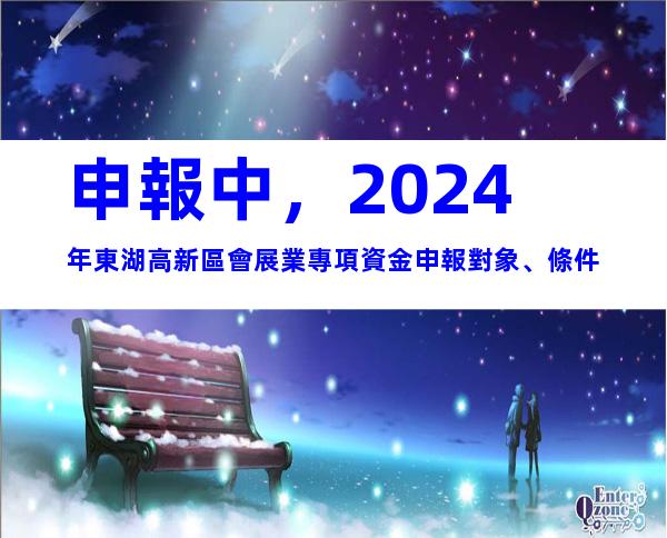 申報中，2024年東湖高新區會展業專項資金申報對象、條件
